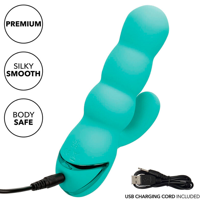 California Dreaming Del Mar Diva Vibrator Rabbit Aqua Green