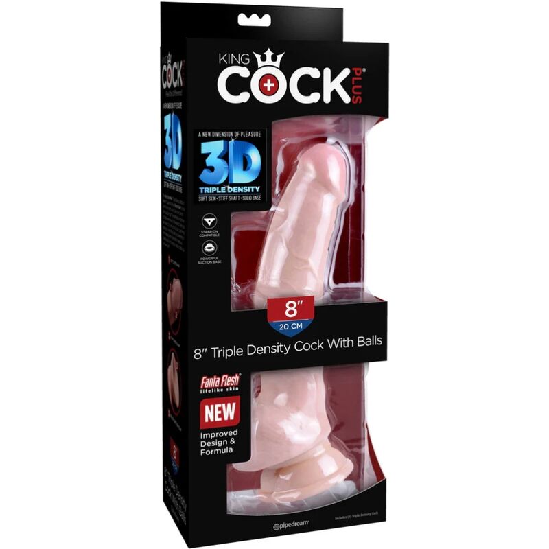 King Cock Plus Triple Density Dildo 18.4 cm