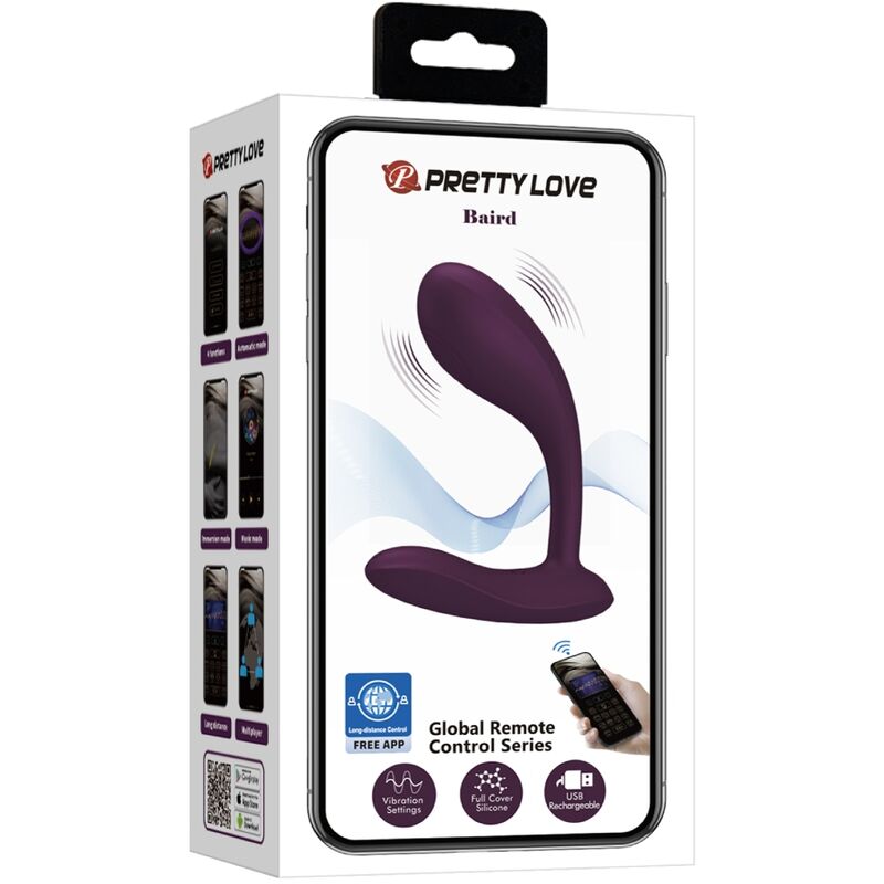 Pretty Love Baird G-Spot 12 Vibraciones Recargable Lila con App