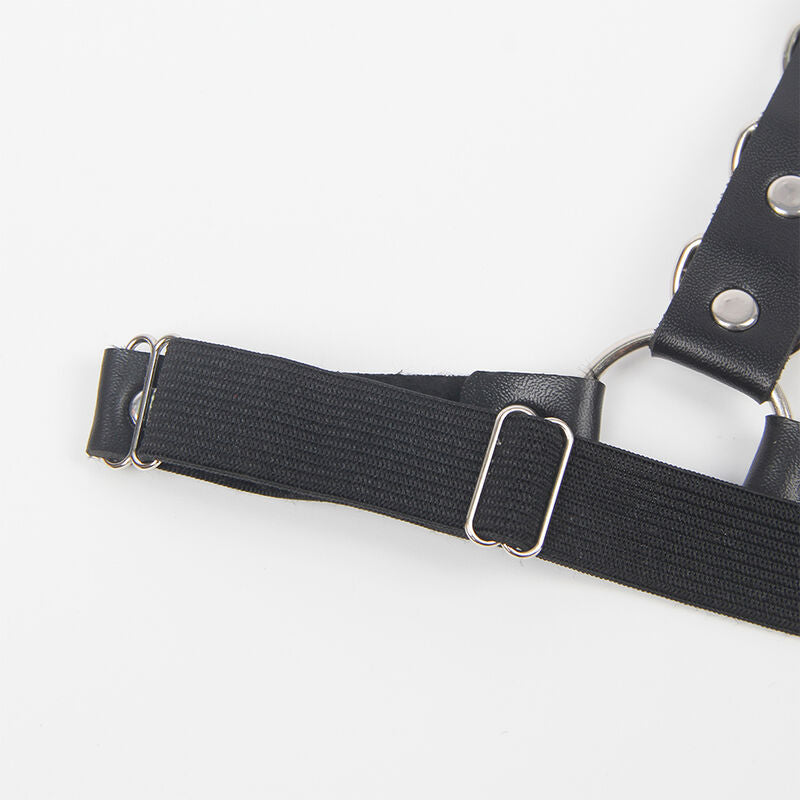 Subblime Belt and Garter Harness with Rings and Chain Detail - One Size