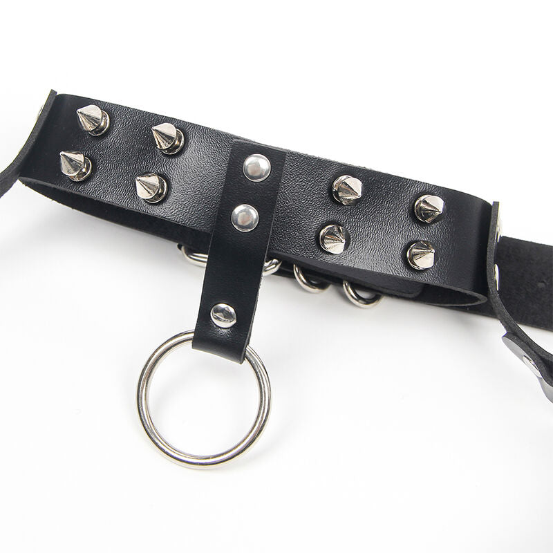 Subblime Harness Bra con Collar y Cadenas - Diseño Fetish