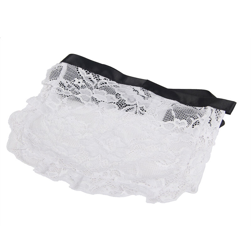 Disfraz Soubrette Sexy Subblime L/XL - Costume Clásico Negro y Blanco