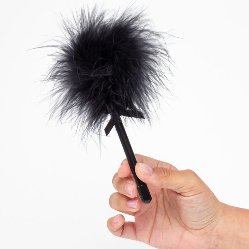 Secret Play Mini Black Duster - Plumero de Plumas de Marabú Negro