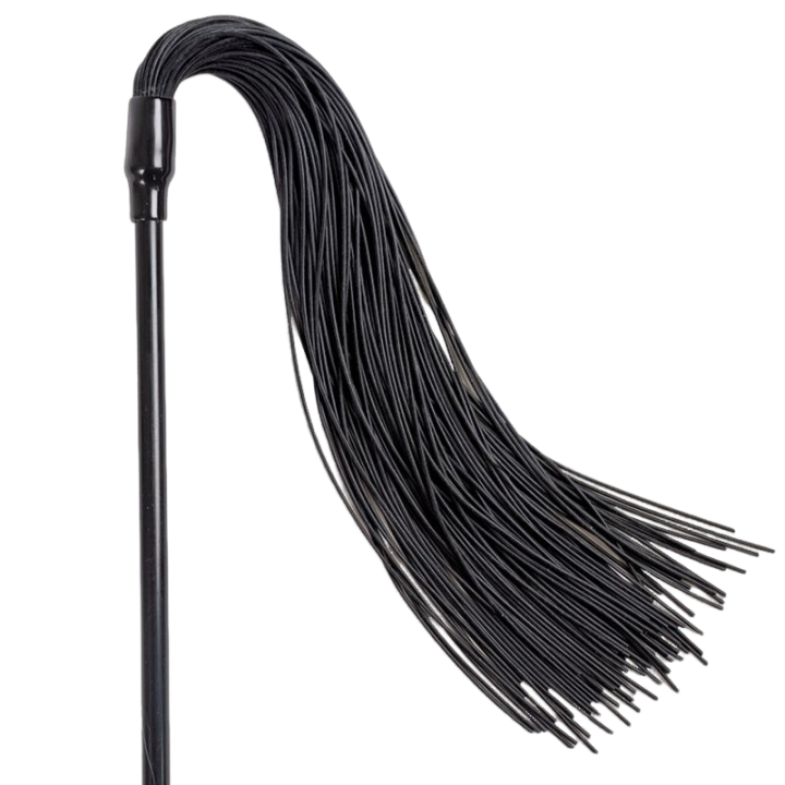 Secret Play Duster Negro + Black Whip - Set SM & Bondage