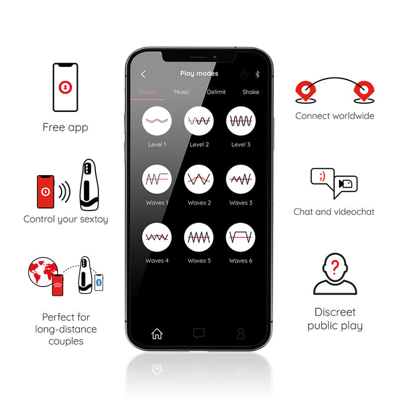 Oninder Seoul Masturbador Recargable 10 Velocidades con App Gratuita