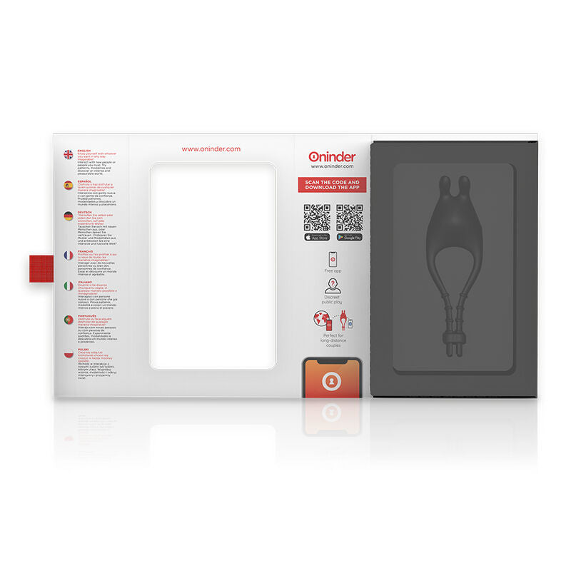 Anillo Vibrador Recargable Oninder Pampa con Estimulador de Clítoris y App