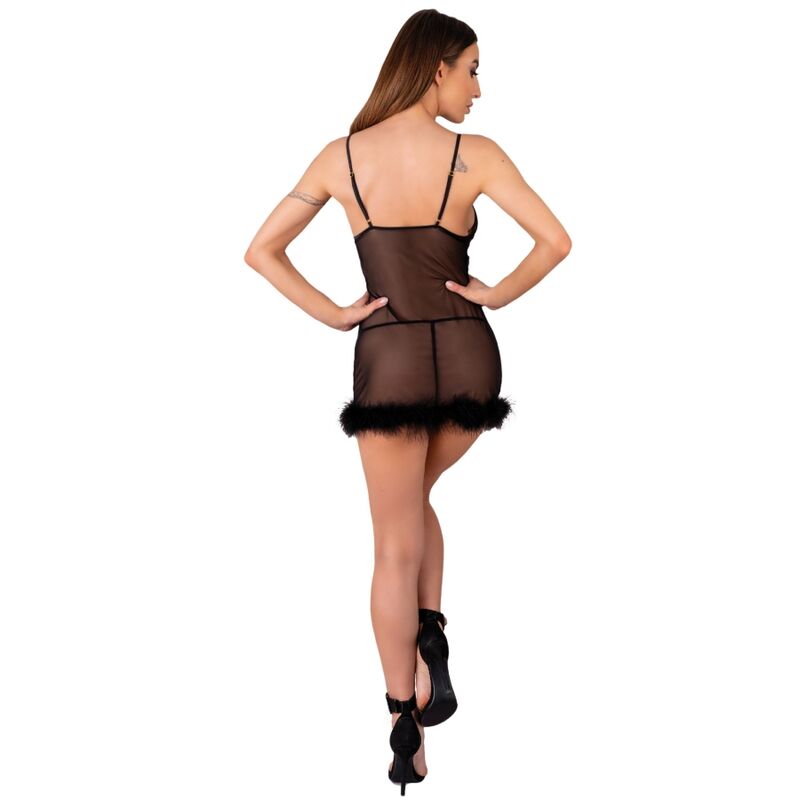 Livco Corsetti Zerunam - Set Babydoll + Tanga Negra