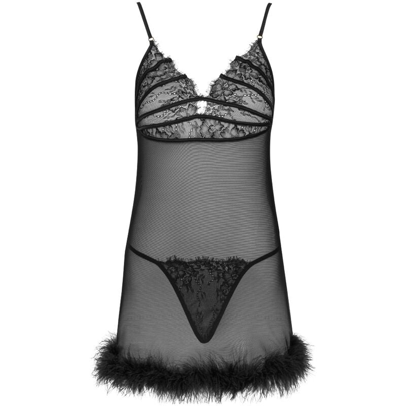 Livco Corsetti Zerunam - Set Babydoll + Tanga Negra