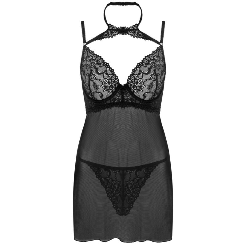 Livco Corsetti Binella - Conjunto Babydoll y Tanga Negro