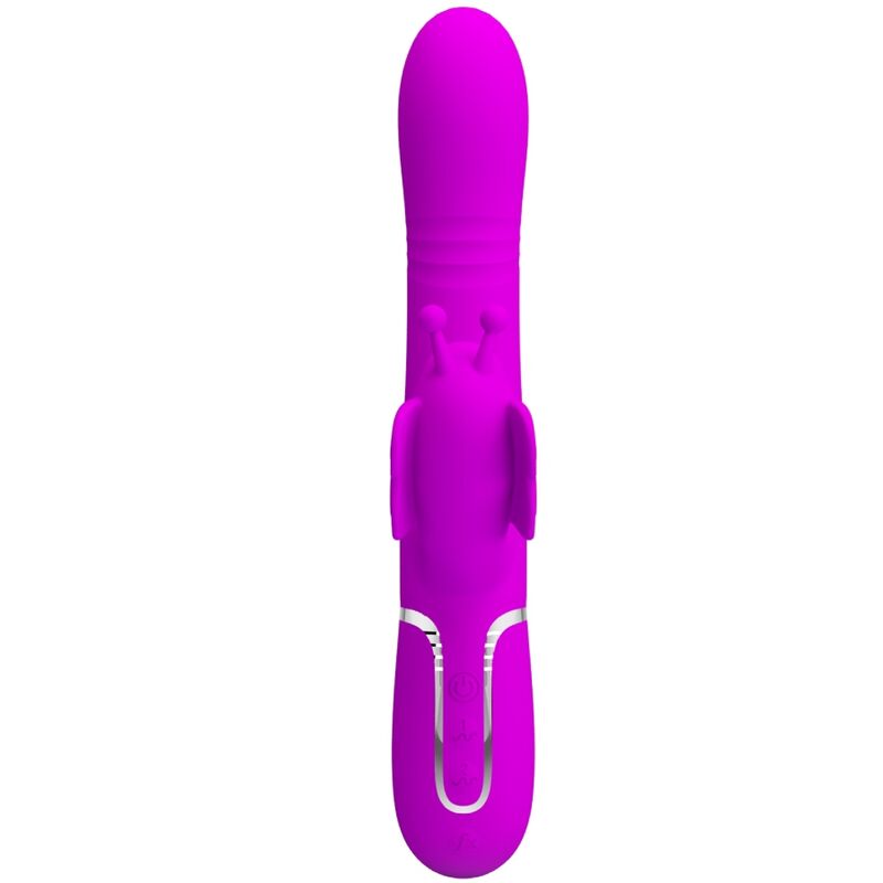 Pretty Love Multifunction Rabbit Vibrator 4 en 1 Butterfly Fuchsia