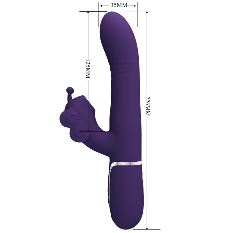 Pretty Love Multifunction Rabbit Vibrator 4 en 1 Butterfly Purple