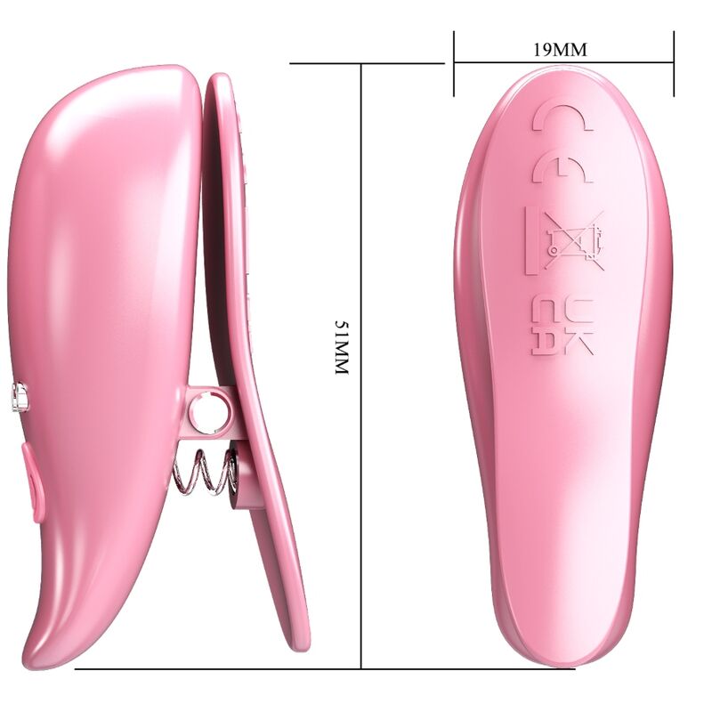 Pretty Love Leaf - Pinzas Vibrantes para Pezones Rosa