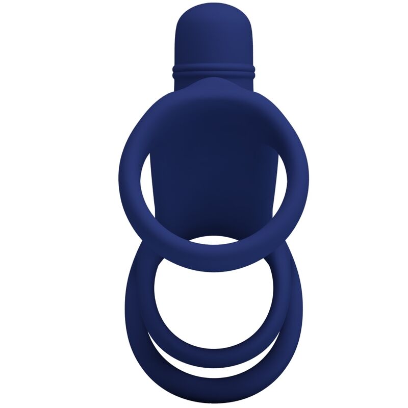 Pretty Love Elish Anillo Vibrador con Extensión Azul