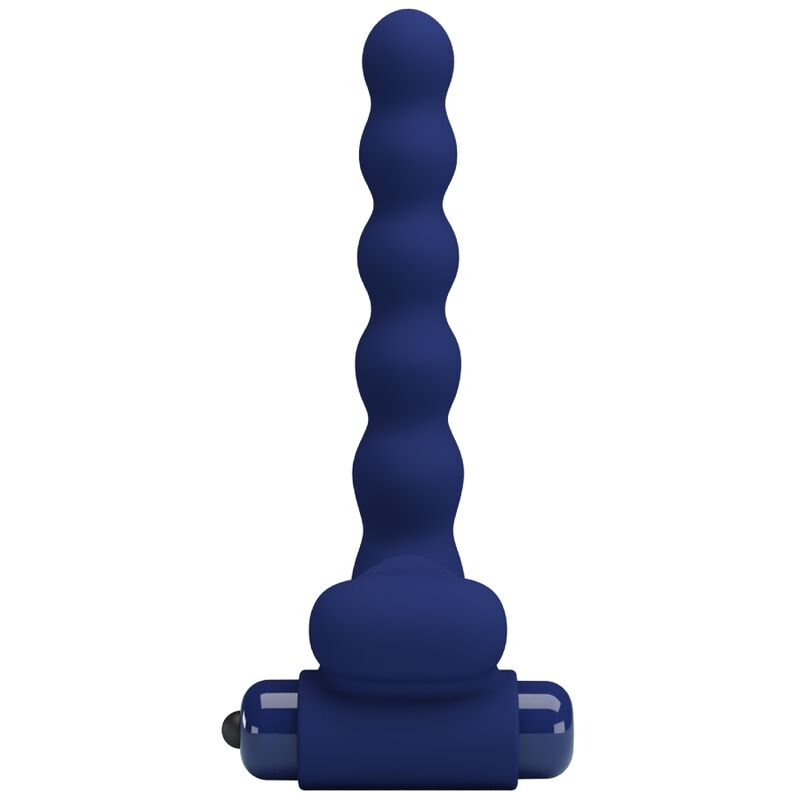 Pretty Love Vibrating Ring with Plug Blue - Anillo Vibrante