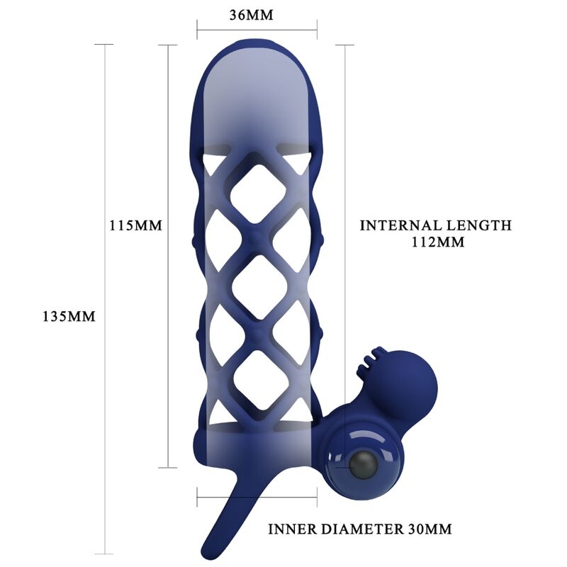 Pretty Love Giann Vibrator Ring - Anillo Vibrador de Silicona Azul