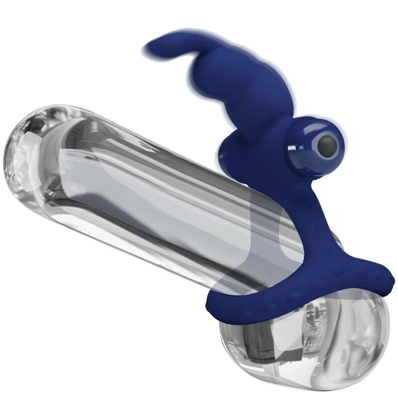 Pretty Love Luchito Double Vibrating Ring Rabbit Blue