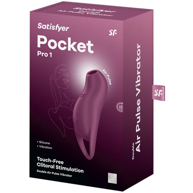 Satisfyer Pocket Pro 1 Estimulador de Clítoris Granate