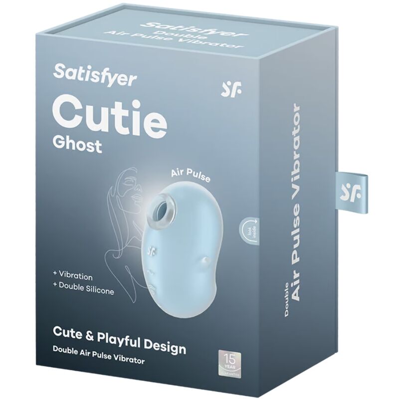 Satisfyer Cutie Ghost Lay-On Vibrator Azul Claro