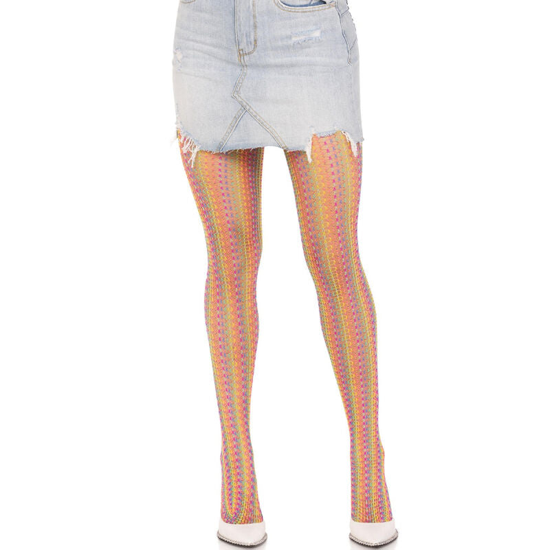 Medias Crochet Multicolor Arcoíris - Leg Avenue