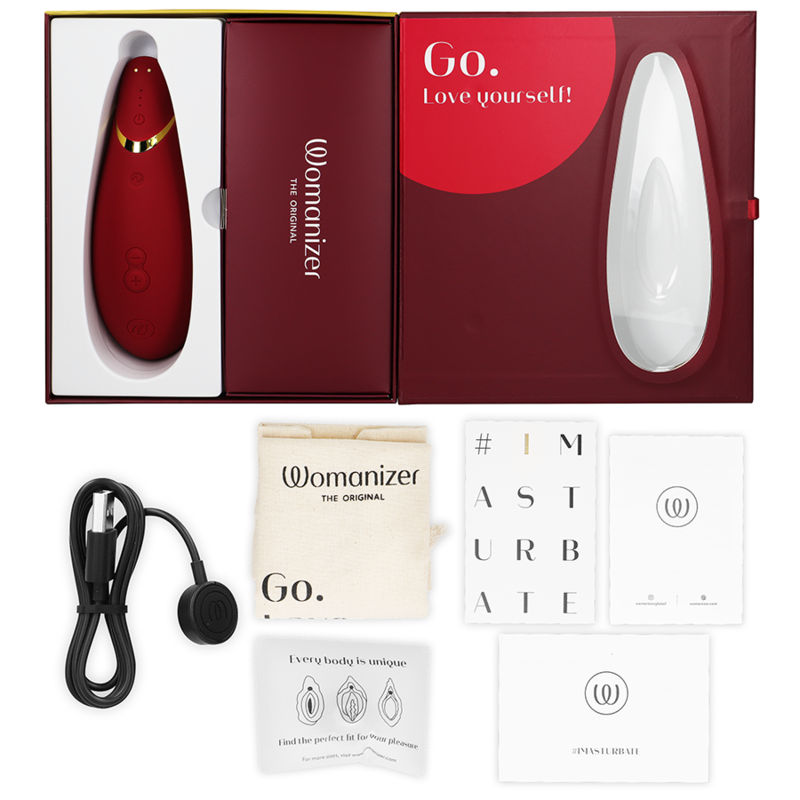 Womanizer Premium 2 Estimulador de Clítoris Burdeos