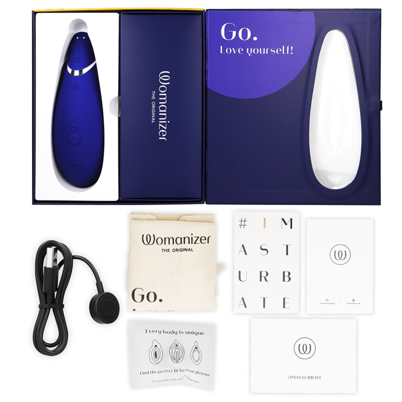 Womanizer Premium 2 Blueberry - Succionador de Bienestar Sexual