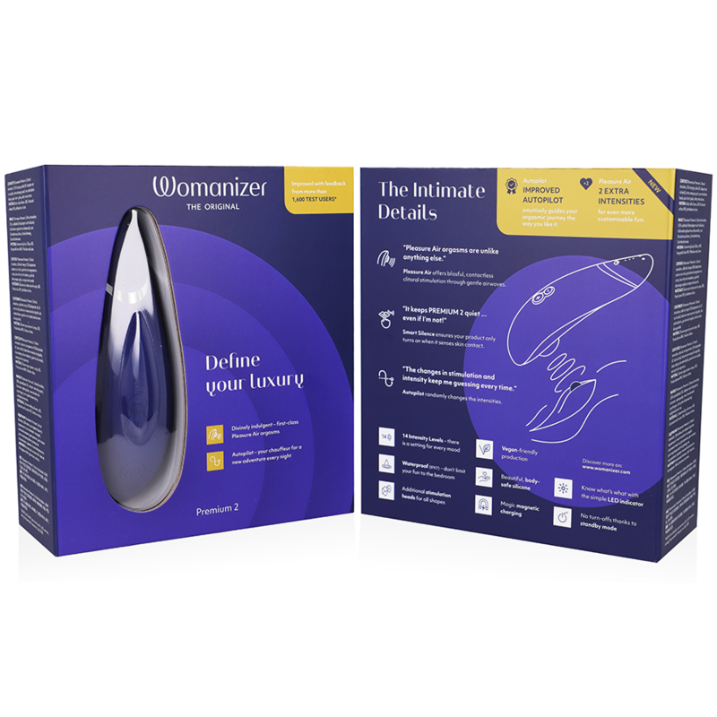 Womanizer Premium 2 Blueberry - Succionador de Bienestar Sexual