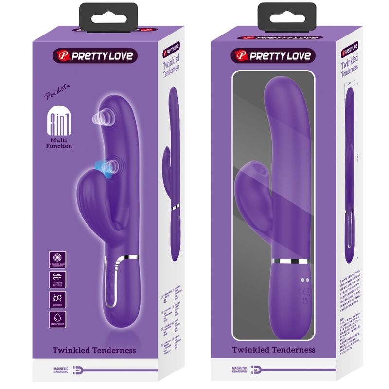 Pretty Love Perlita G-Spot Vibrator 3 en 1 Púrpura