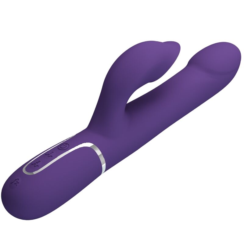 Pretty Love Zalin Rabbit Vibrator Pearls 4 en 1 Púrpura
