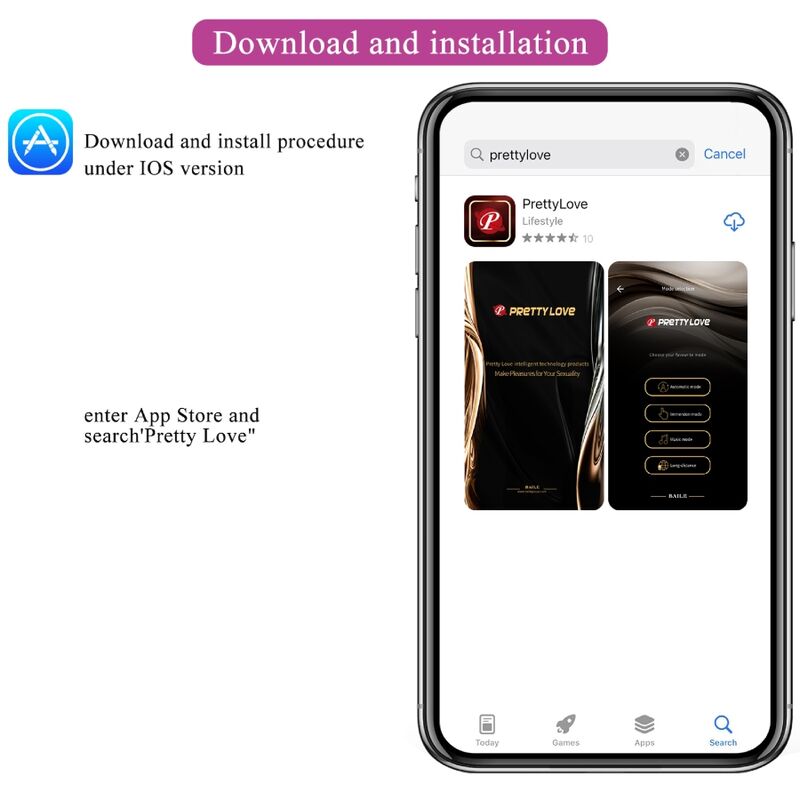 Pretty Love Hector Electroshock Vibrator con App - Violeta