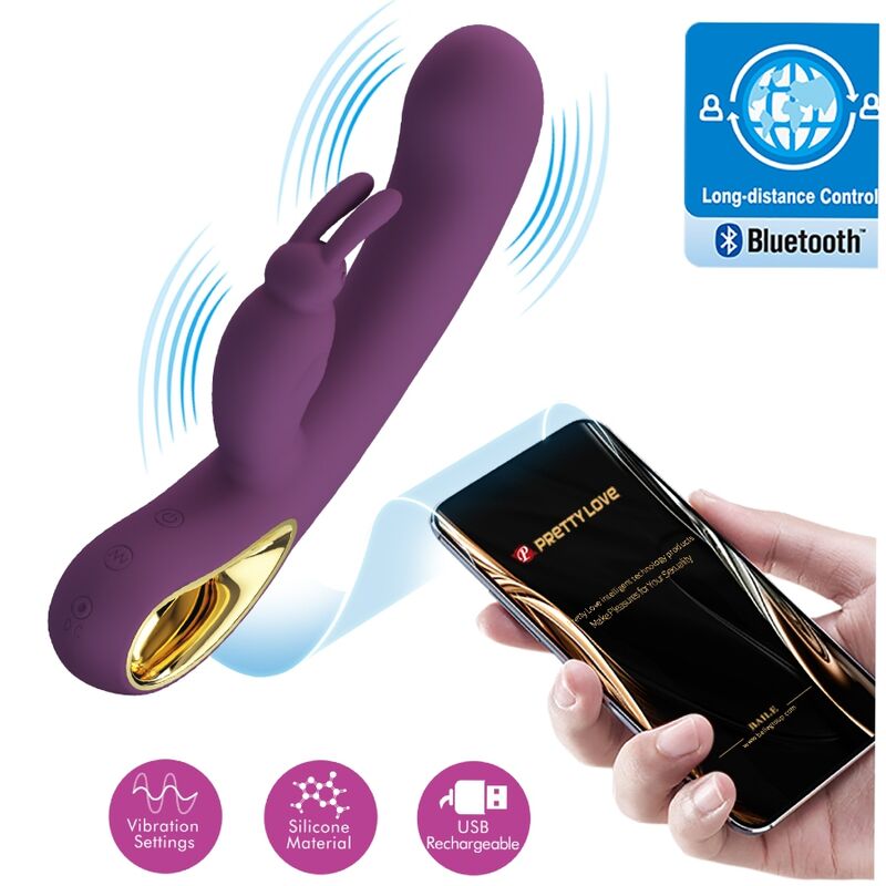 Pretty Love Liam Rabbit Vibrator & G Spot Stimulator Purple