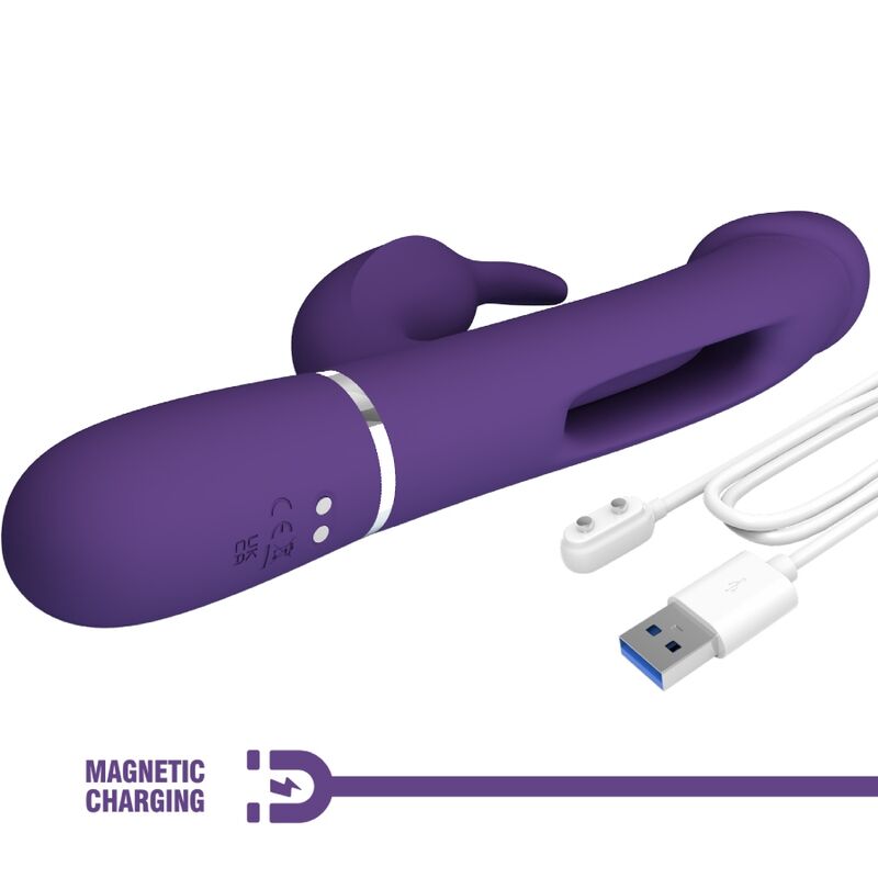 Pretty Love Kampas Rabbit 3 en 1 - Vibrador Multifunción Violeta