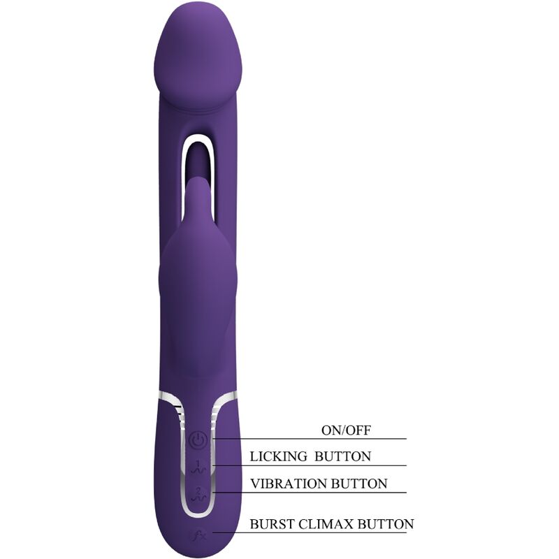 Pretty Love Kampas Rabbit 3 en 1 - Vibrador Multifunción Violeta