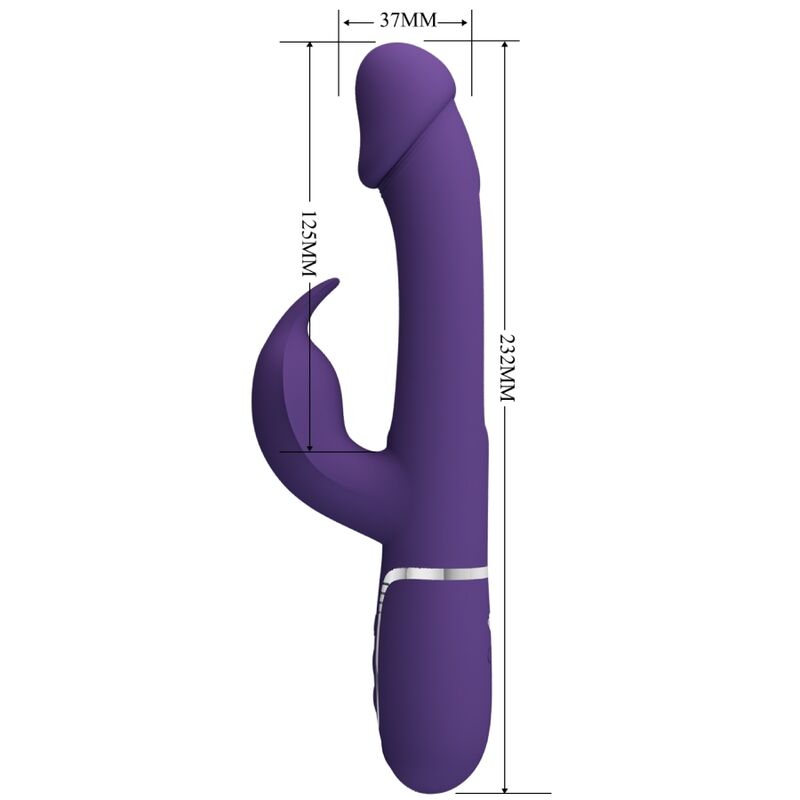 Pretty Love Kampas Rabbit 3 en 1 - Vibrador Multifunción Violeta