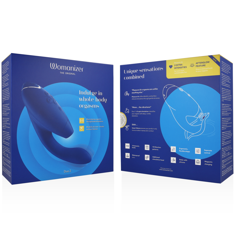 Womanizer DUO 2 Stimulator Blue - Estimulador Dual con Tecnología Pleasure Air™