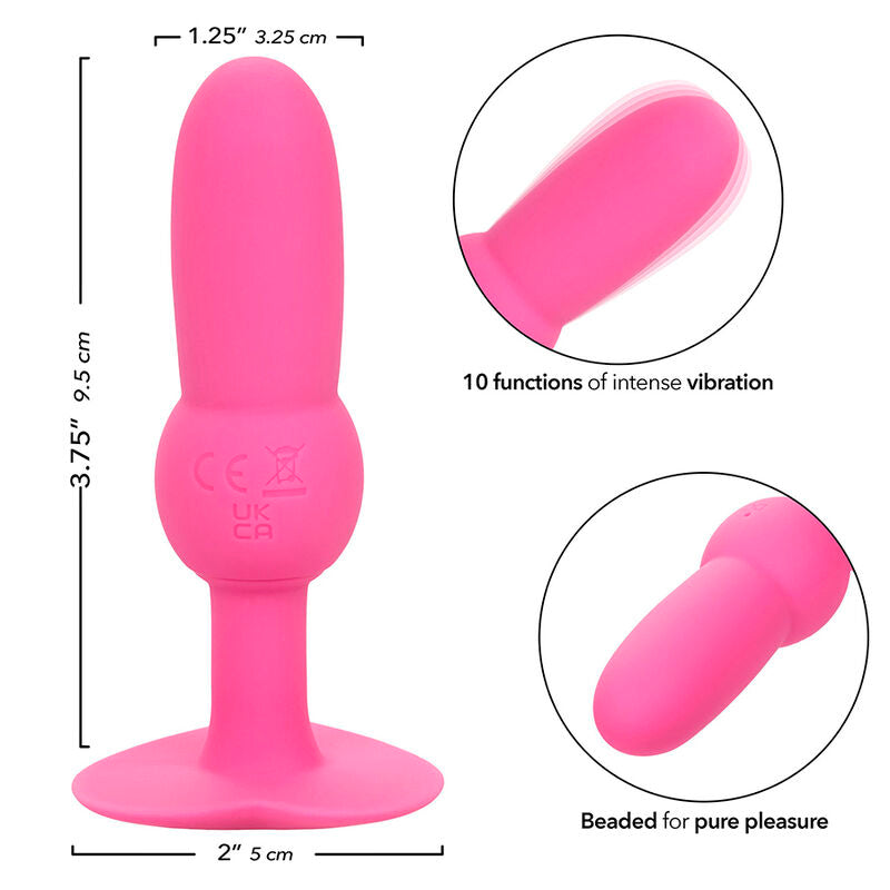 CalExotics First Time Anal Plug Beaded Probe - 10 Vibraciones