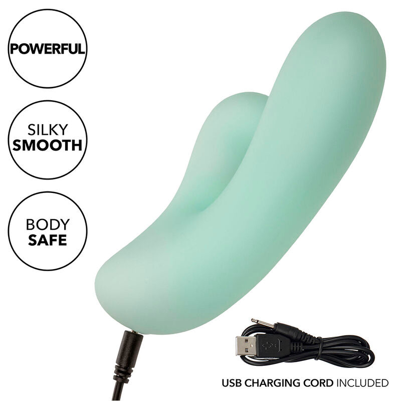 CalExotics Pacifica Fiji Vibrador y Estimulador Punto G 10 Vibraciones Aqua