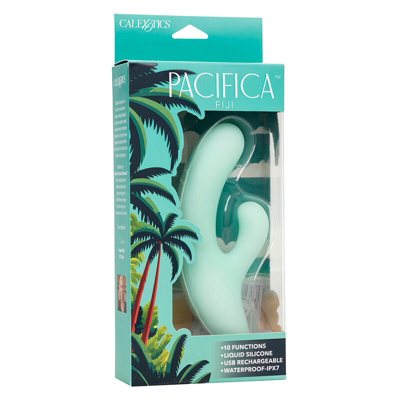 CalExotics Pacifica Fiji Vibrador y Estimulador Punto G 10 Vibraciones Aqua