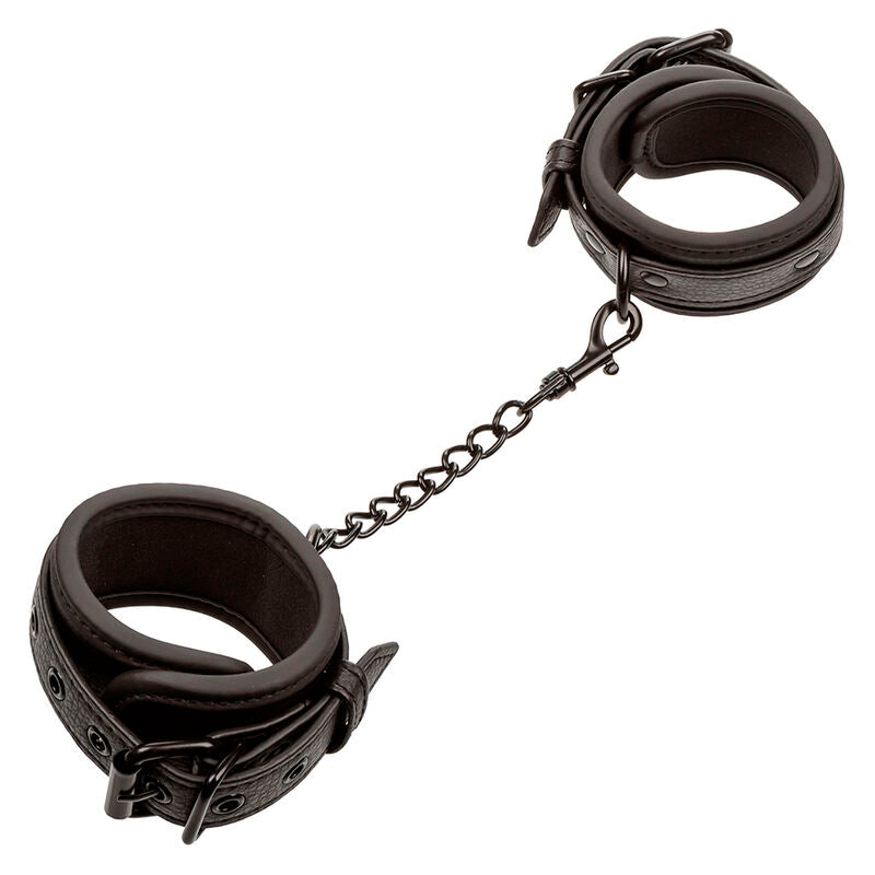 CalExotics Nocturnal Leather Wrist Cuffs - Ajustables en Negro