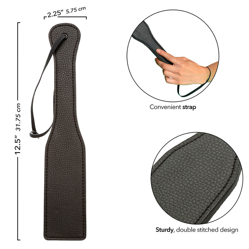 CalExotics Nocturnal Paddle - Paleta de Cuero Negro para BDSM