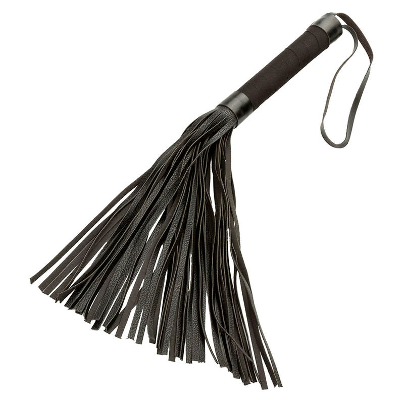 CalExotics Nocturnal Flogger - Azotador de Cuero Negro