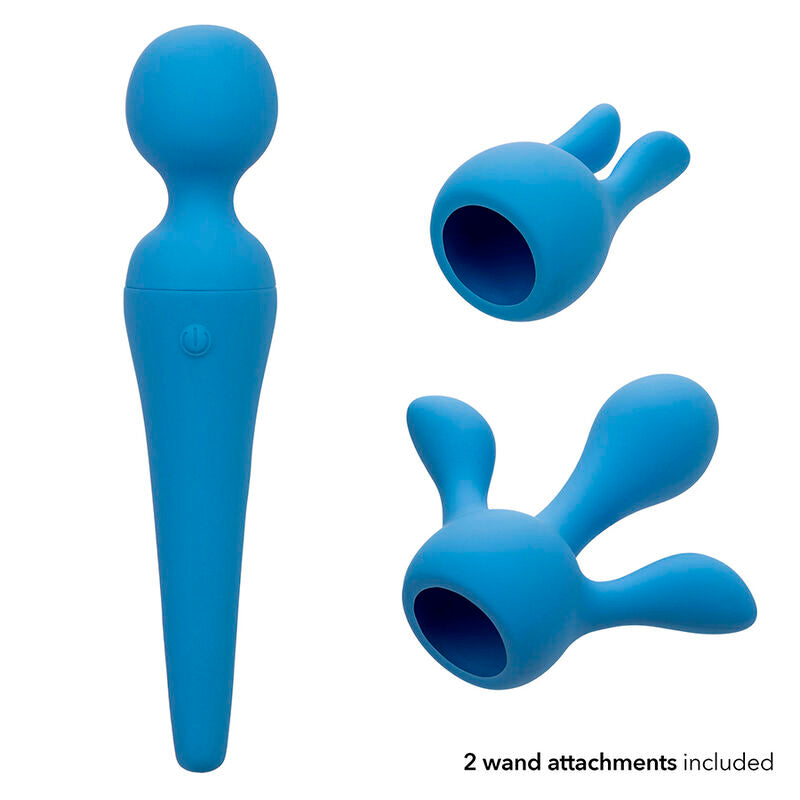 CalExotics Couture Collection Body Wand - Masajeador Recargable 10 Velocidades Azul