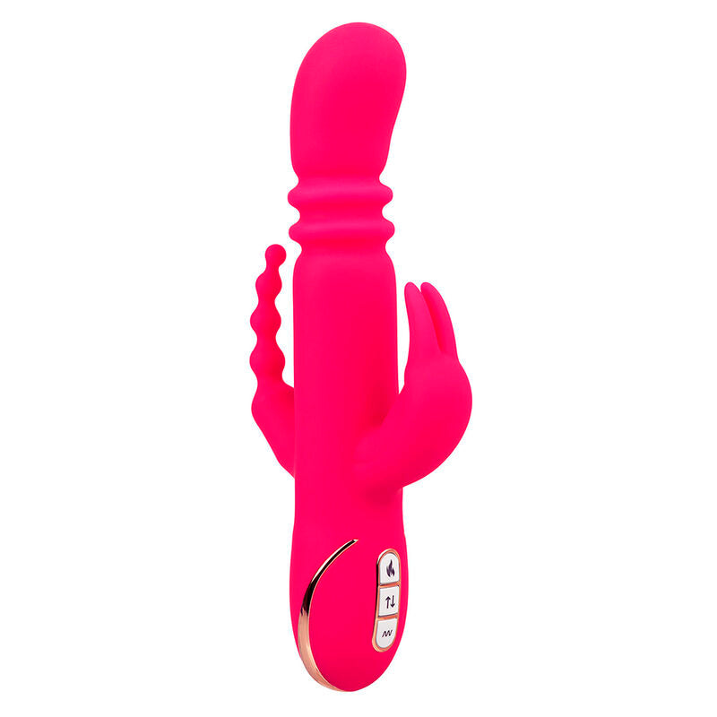 Jack Rabbit Fantasy Triple Heated Vibrator - Vibrador Rabbit Calefactor con Empuje