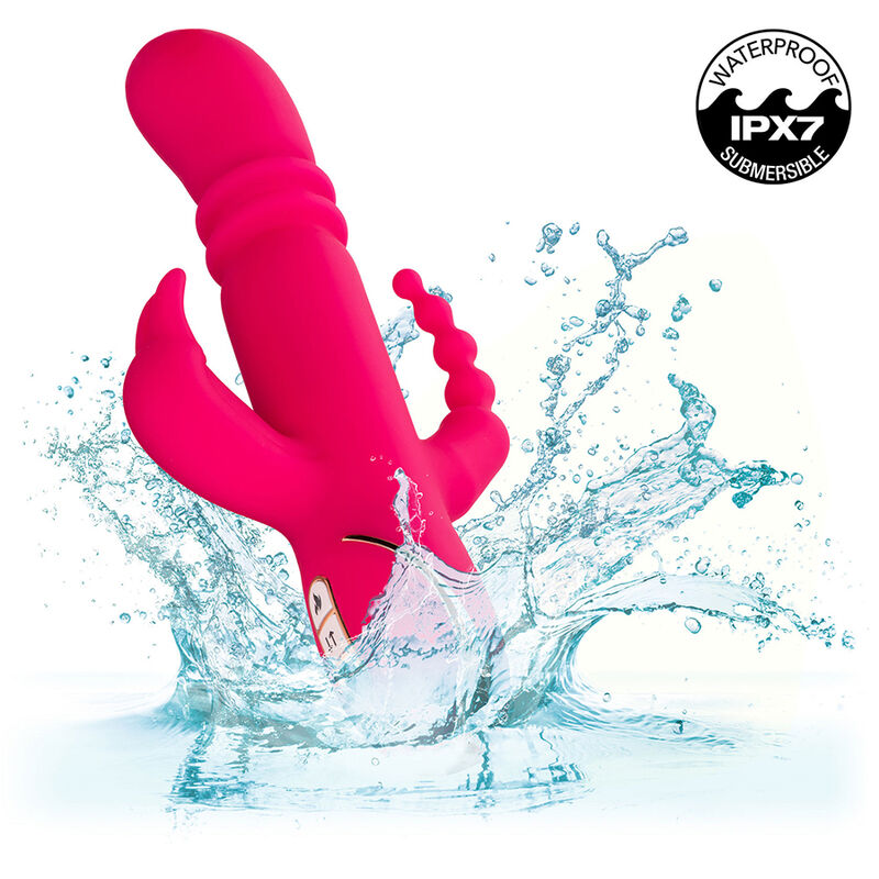 Jack Rabbit Fantasy Triple Heated Vibrator - Vibrador Rabbit Calefactor con Empuje