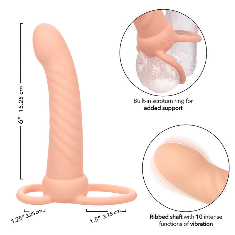 CalExotics Maxx Ribbed Dual Penetrator - 10 Vibraciones