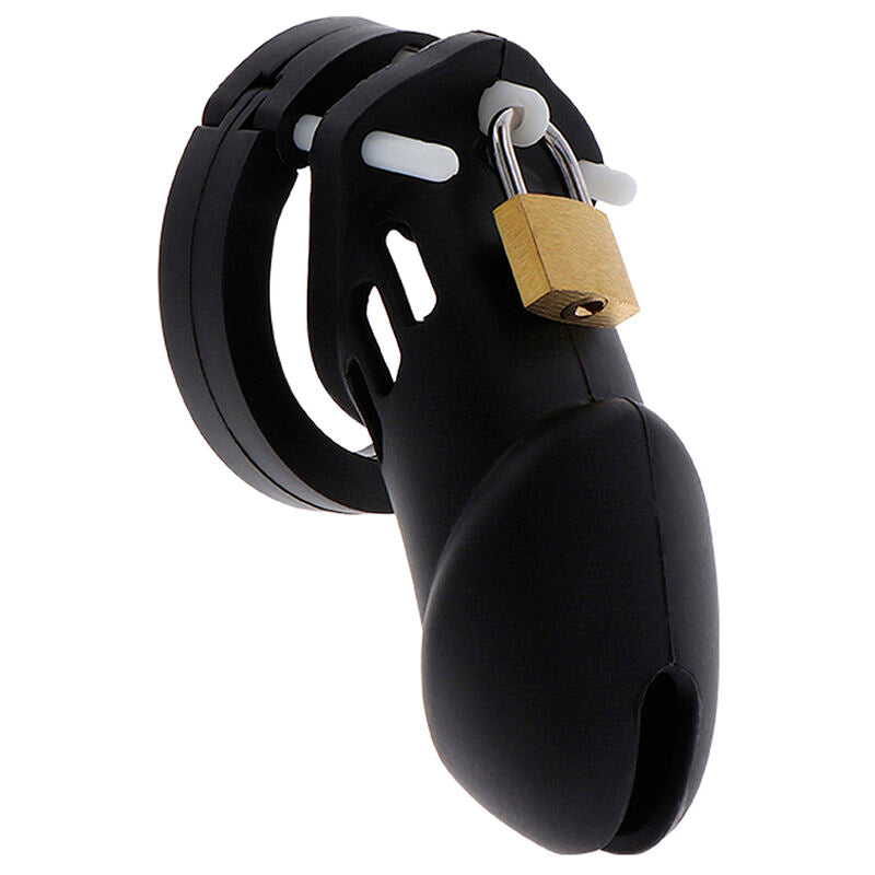 Hidden Desire Extreme Chastity Cock Cage Silicone Talla L Negro