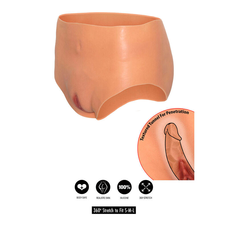 Hidden Desire Alter Ego Open Vagina Brief - Cintura Alta Flesh