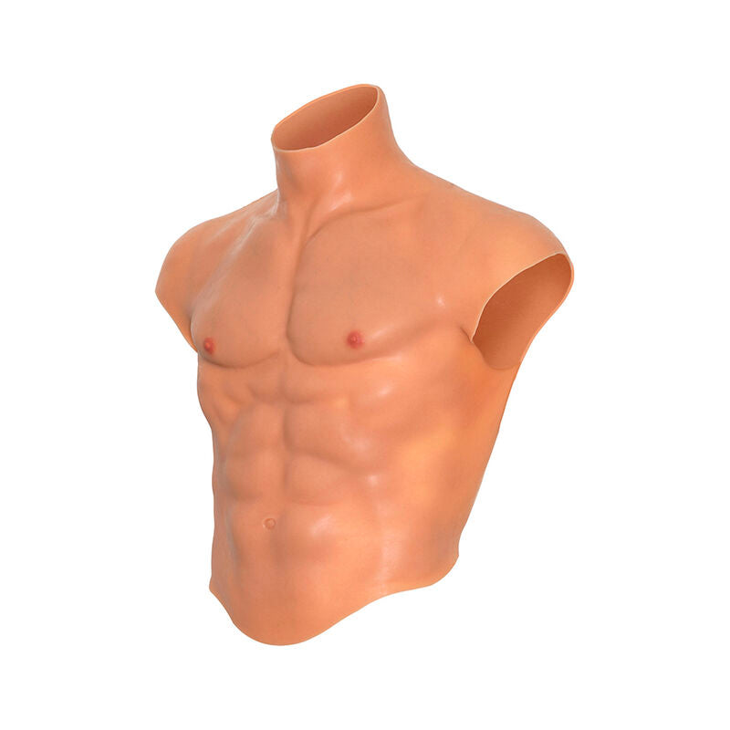 Hidden Desire Alter Ego Silicone Male Torso Shirt with Abs Flesh