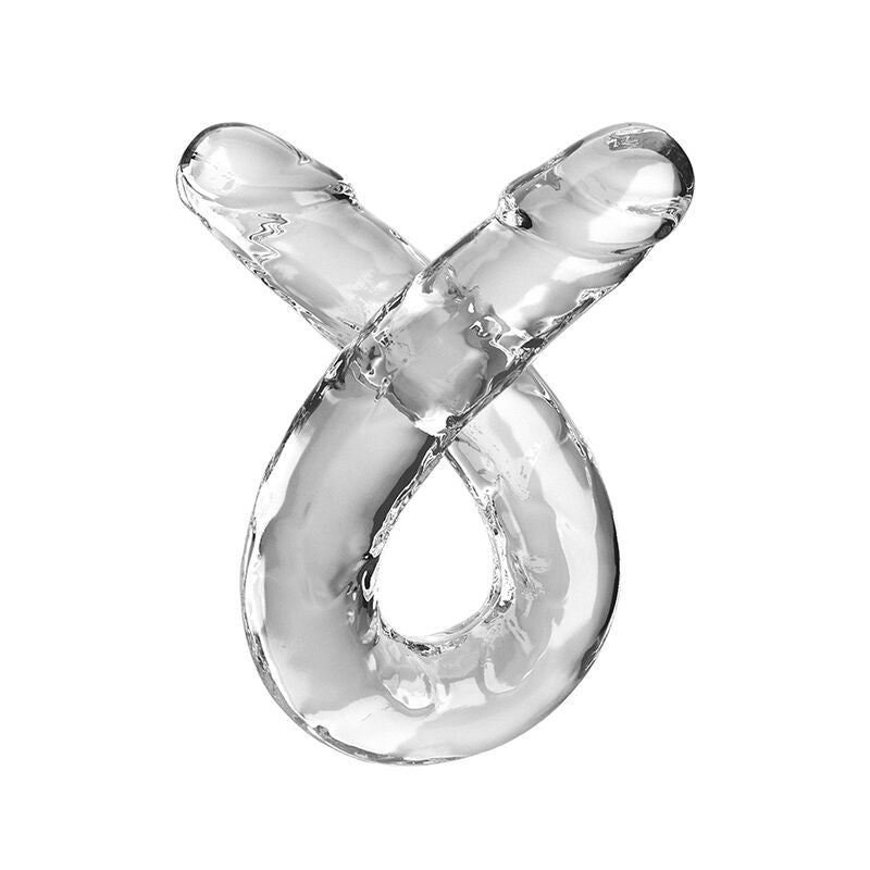 King Cock Double Trouble - Doble Dildo 46 cm Transparente