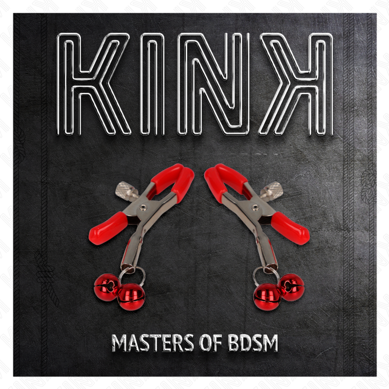 Kink Double Bell Nipple Clamp Red - Pinza para Pezones 6 cm