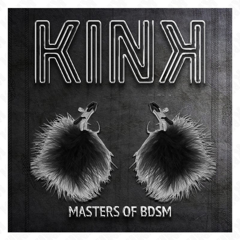 Kink Feather Nipple Clamp Black - Pinzas Ajustables para Pezones